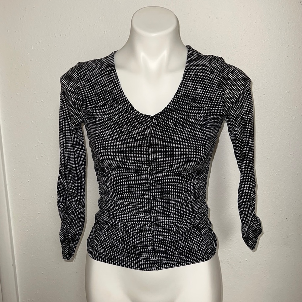 Classiques Entier Black White Polka Dot Nylon Top Sz SP